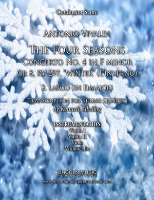 Book cover for Vivaldi – L’inverno “Winter” 2. Largo from The Four Seasons - (for String Quartet)