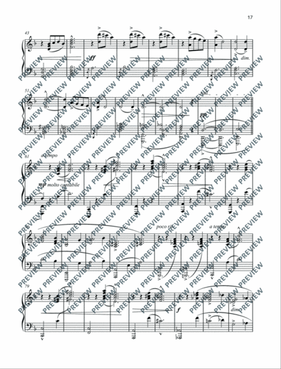 Three Fours Piano Solo scores gallery preview page 18