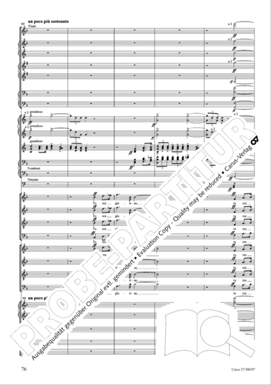 Quattro pezzi sacri Orchestra scores gallery preview page 77