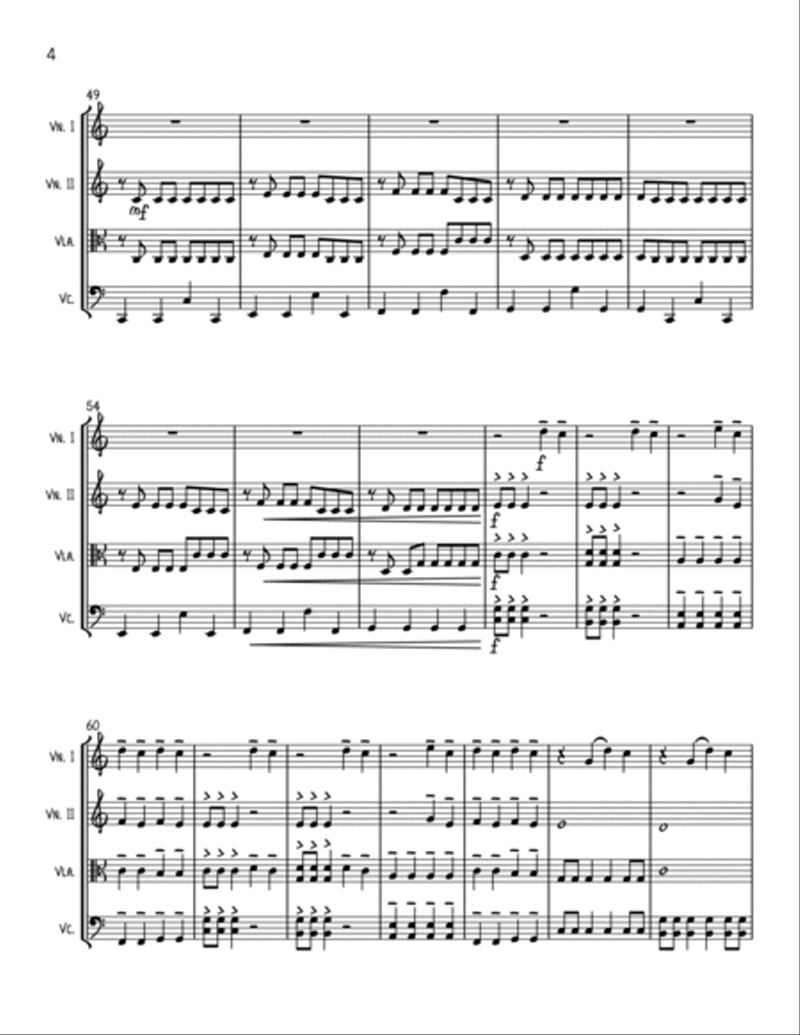 First Date String Quartet scores gallery preview page 4