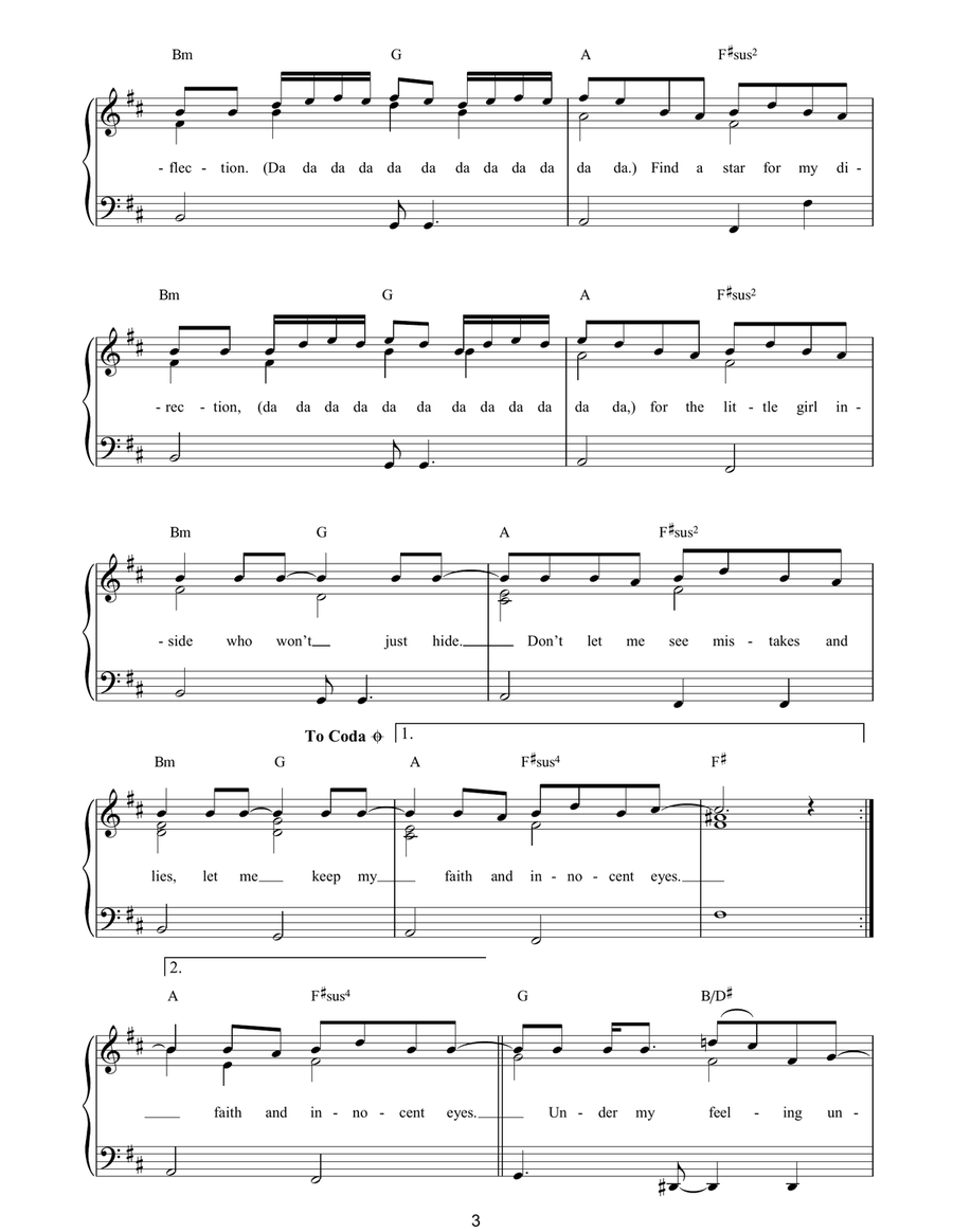 Innocent Eyes Innocent Eyes Piano Solo scores gallery preview page 3