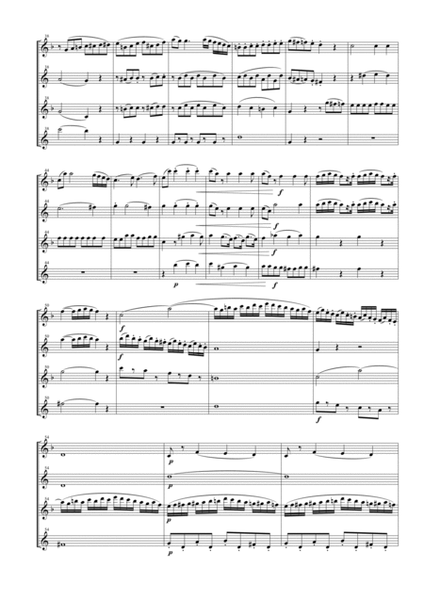String Quartet KV 590 for Saxophone Quartet (SATB) image number null