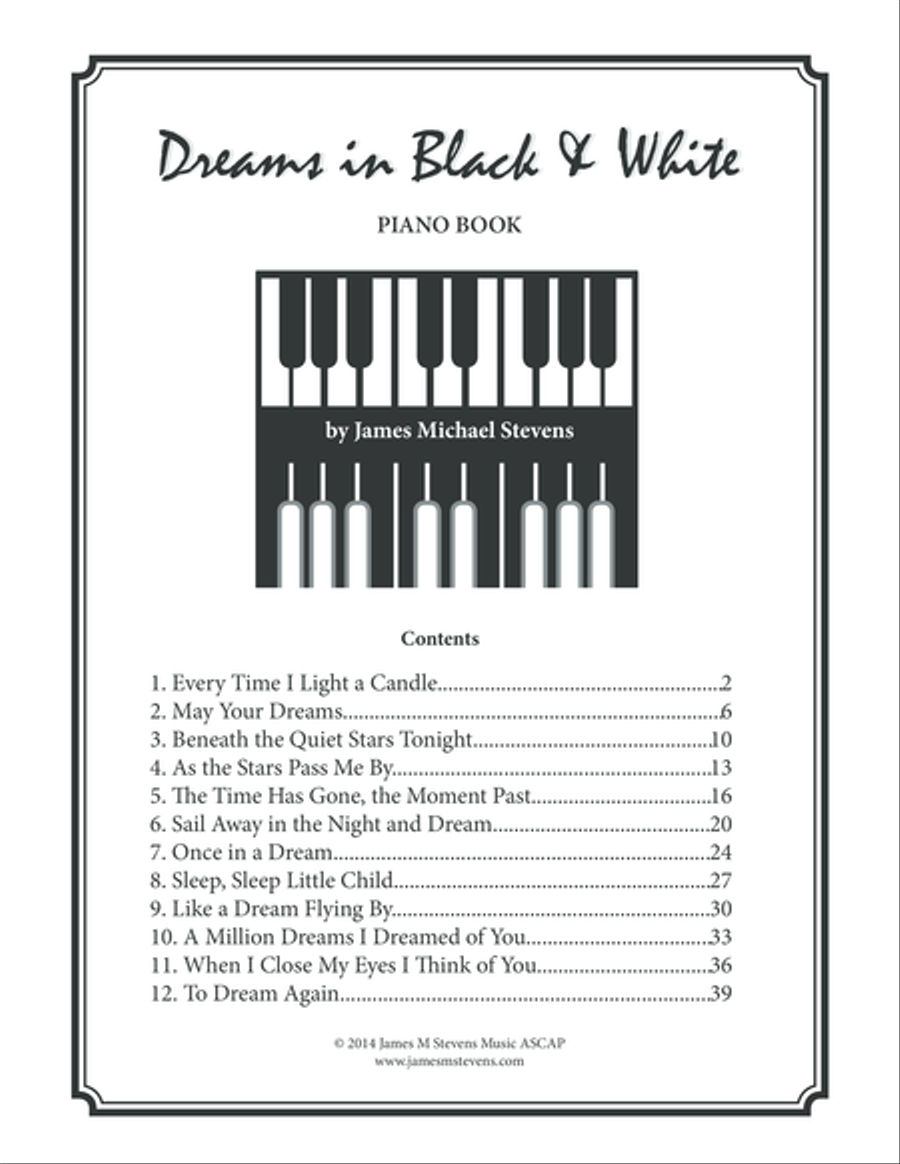 Dreams in Black & White (Piano Book) image number null