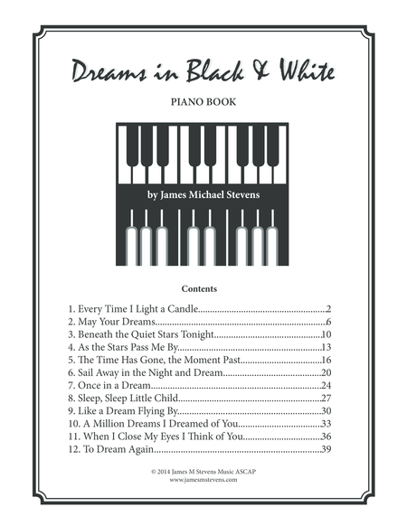 Dreams in Black & White (Piano Book) image number null