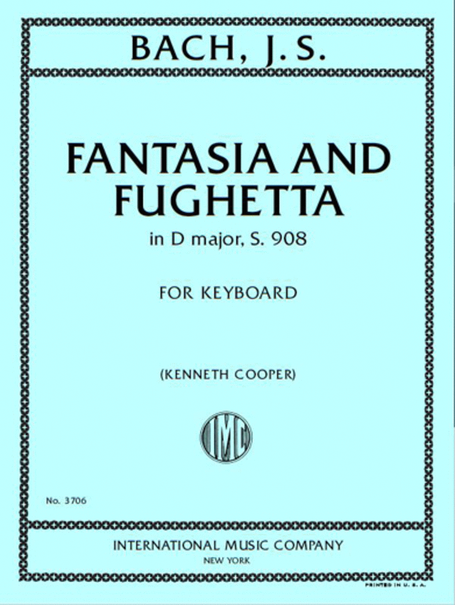 Fantasia And Fughetta In D Major, S. 908 Piano Solo scores gallery preview page 1