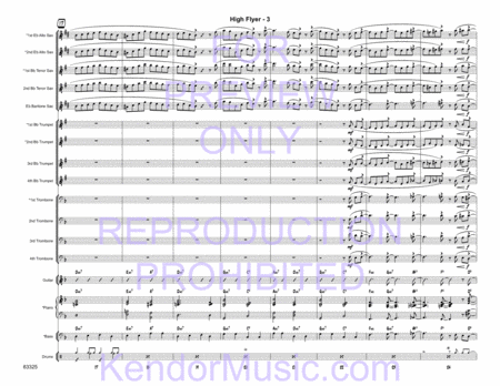 High Flyer (based on the chord changes to 'Lullaby Of Birdland' by George Shearing) (Full Score)