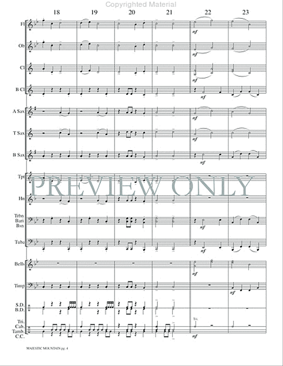 Majestic Mountain Concert Band scores gallery preview page 7