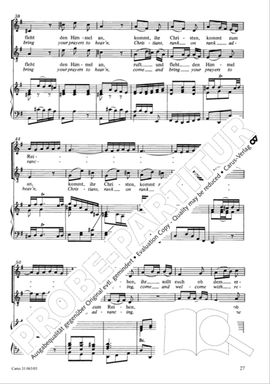Christians, etch this blessed day (Christen, atzet diesen Tag) 4-Part scores gallery preview page 28