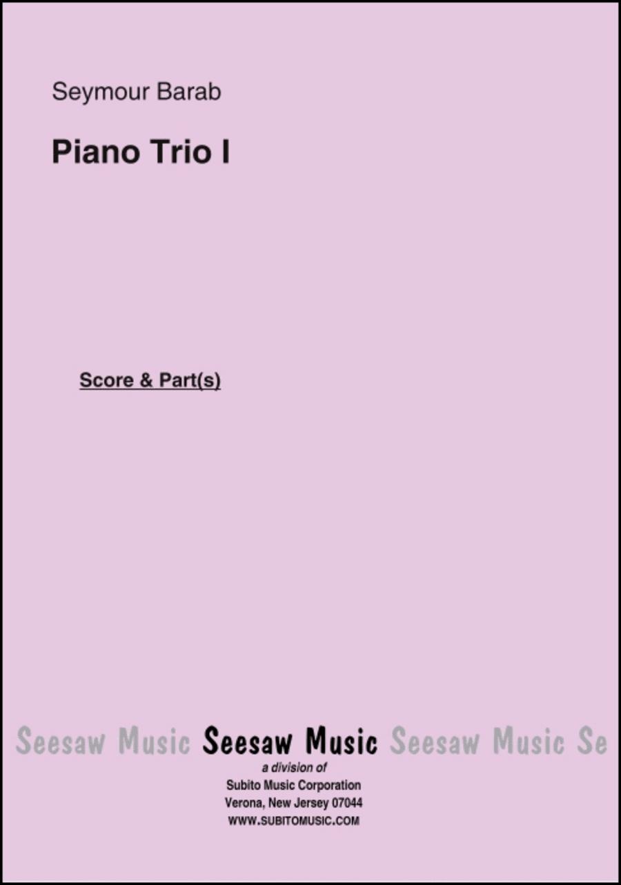 Piano Trio I Piano Trio I Piano Trio scores gallery preview page 1