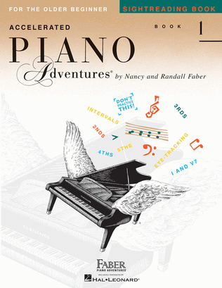 Book cover for Accelerated Piano Adventures Sightreading Book 1