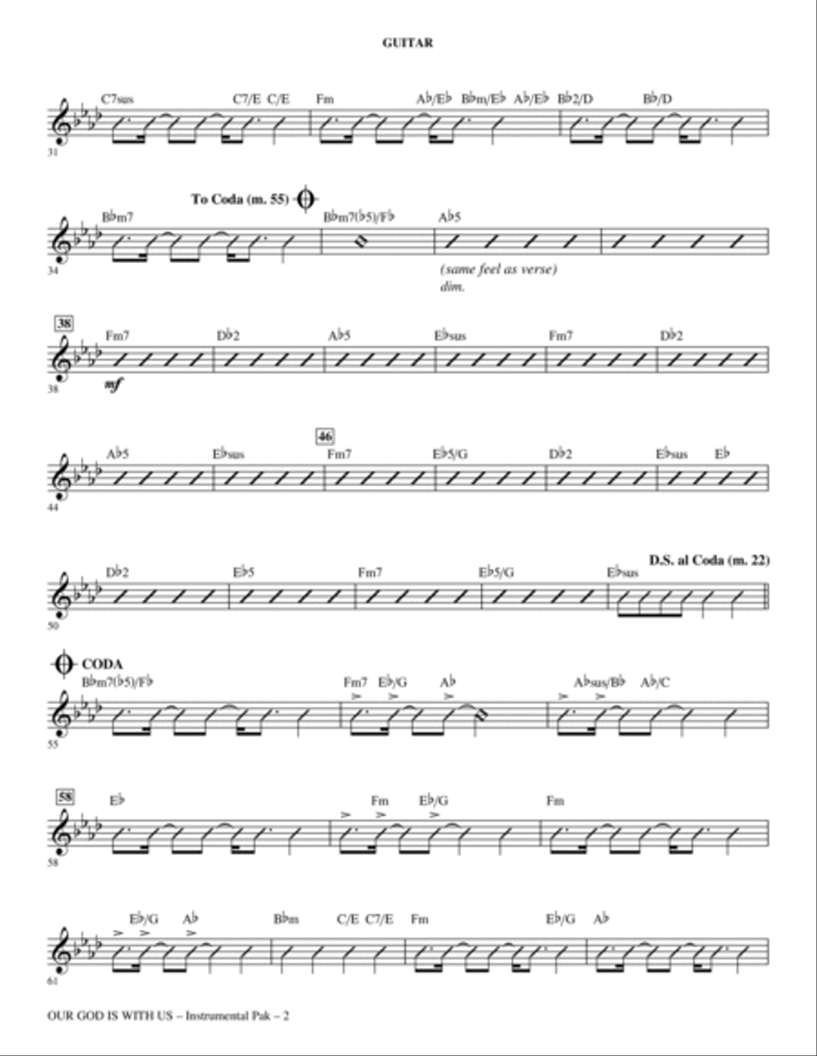 Our God Is With Us - Drums Choir scores gallery preview page 2