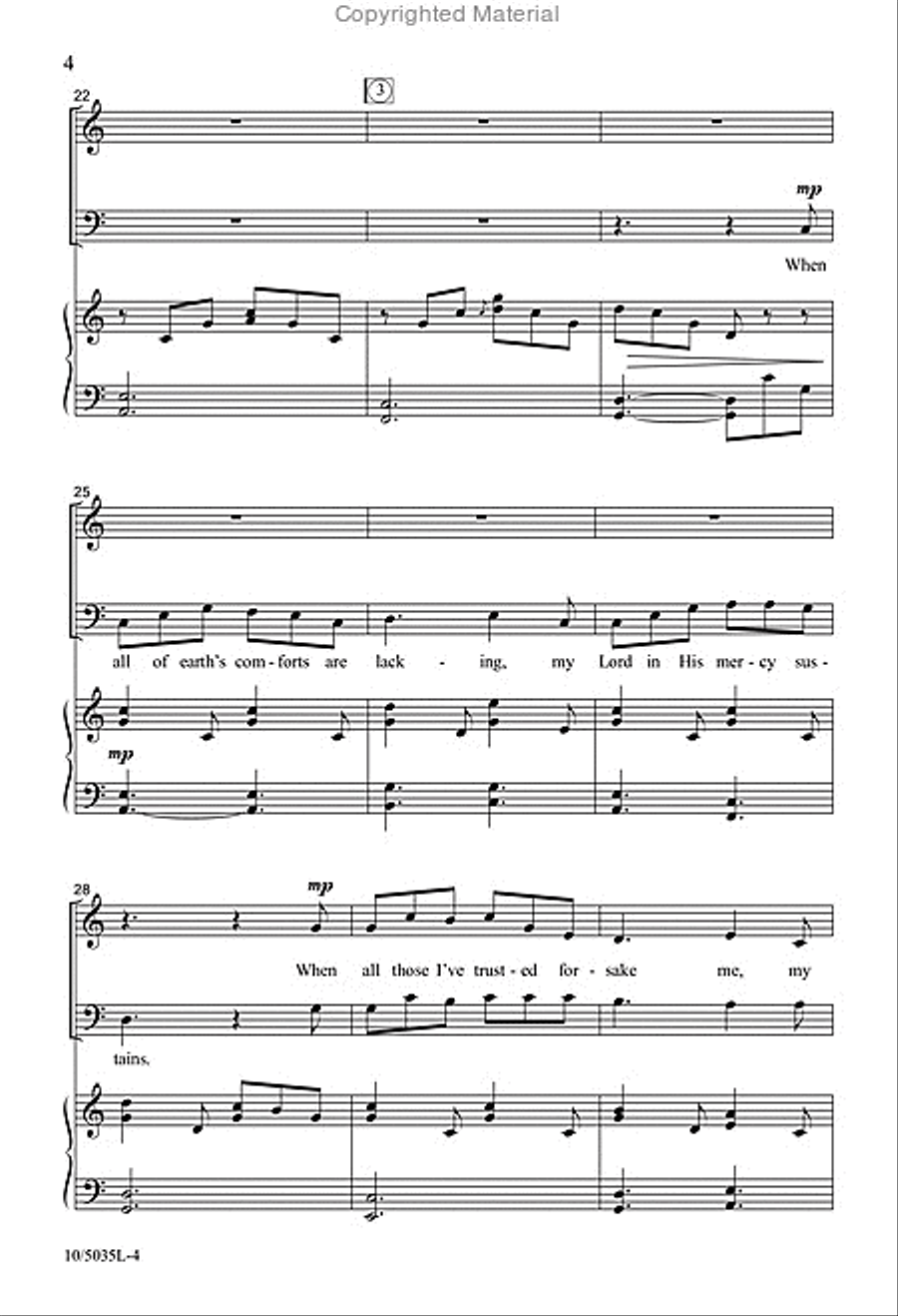 I Shall Not Be Afraid 4-Part scores gallery preview page 4