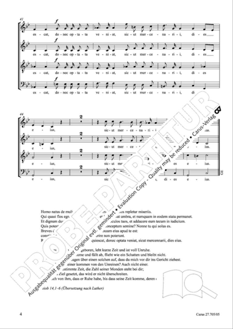 Homo natus de muliere Homo natus de muliere 4-Part scores gallery preview page 5