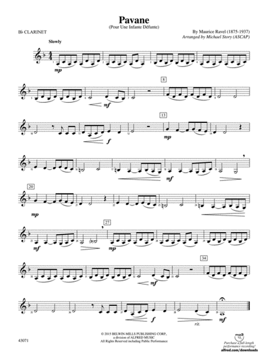 Pavane: 1st B-flat Clarinet