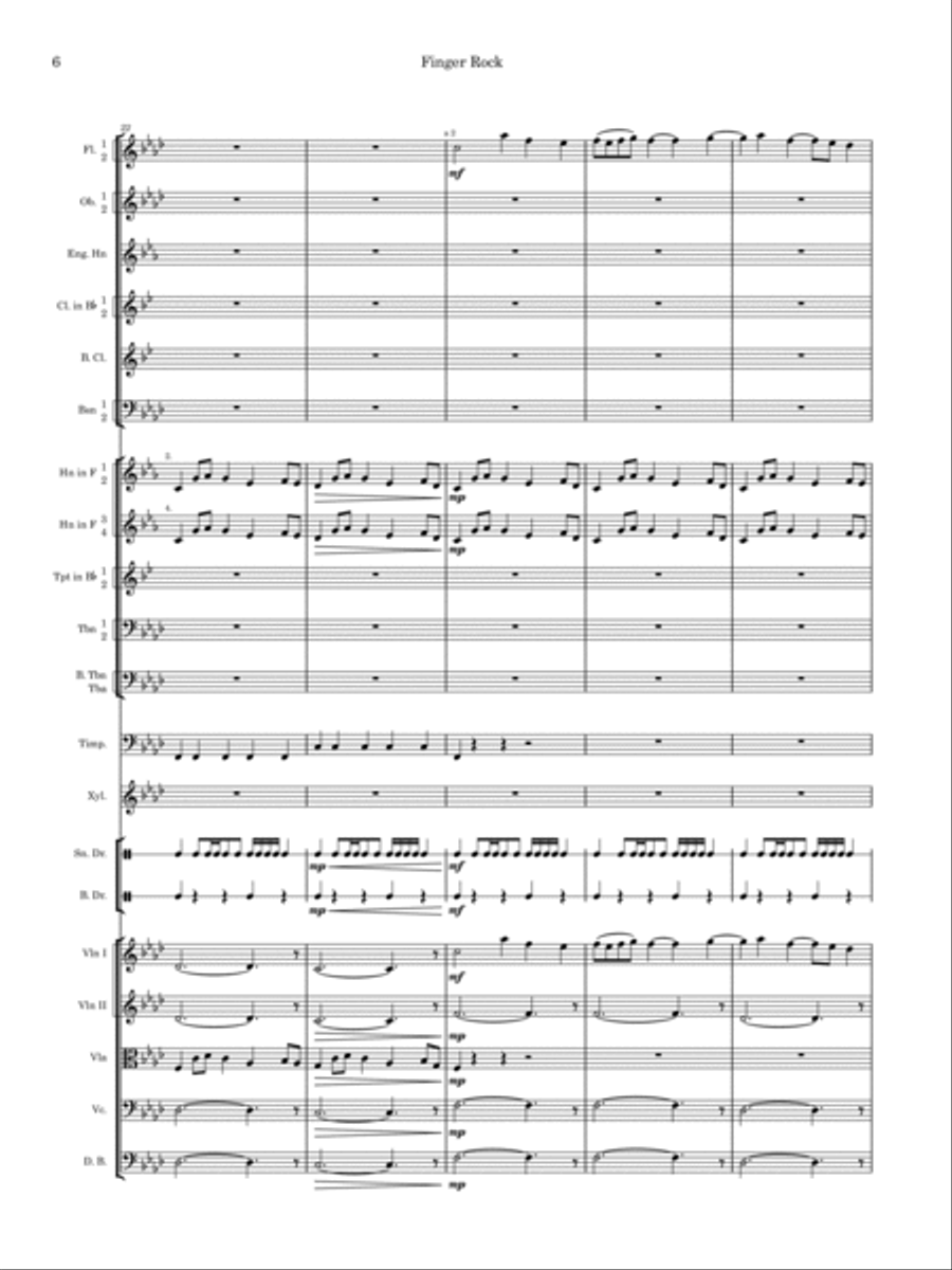 Finger Rock Full Orchestra scores gallery preview page 6