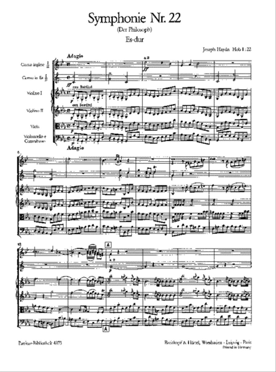 Symphony No. 22 in Eb major Hob I:22 Orchestra scores gallery preview page 2