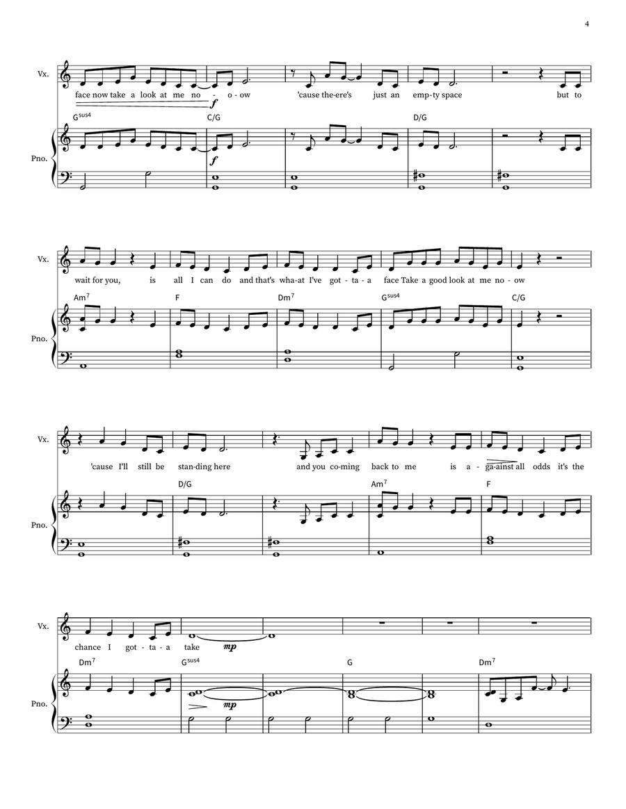 Against All Odds (Take A Look At Me Now) Voice scores gallery preview page 4