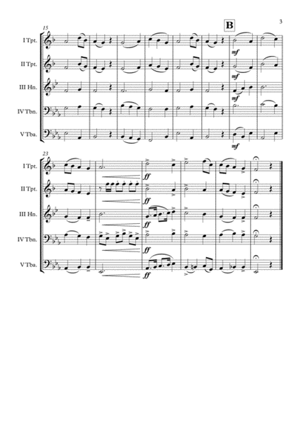 "Land der Berge" (National Anthem of Austria) Brass Quintet arr. Adrian Wagner image number null