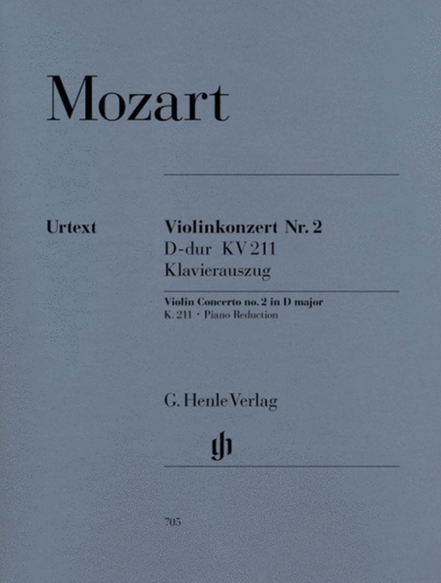 Concerto No 2 D K 211 Ed Seiffert Vln Pno