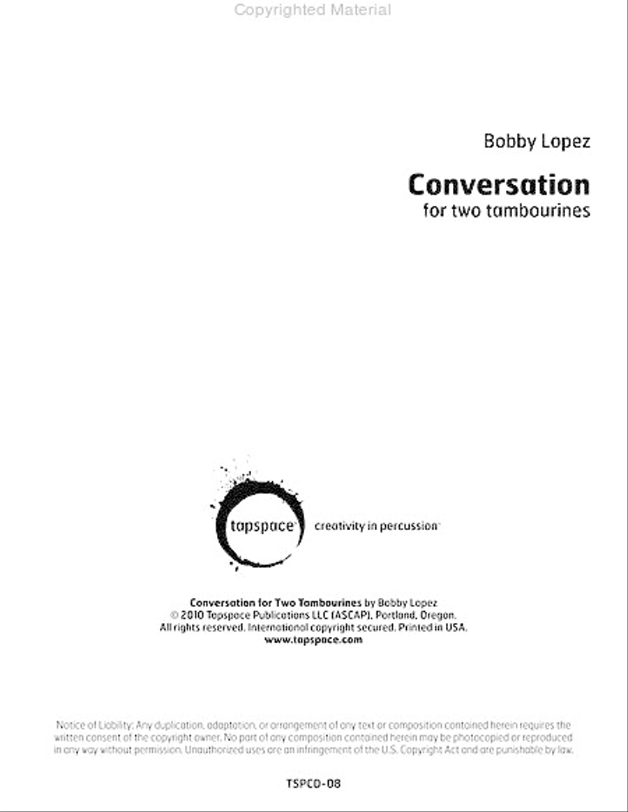 Conversation Conversation Percussion scores gallery preview page 2
