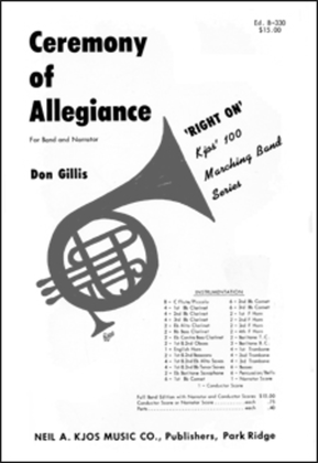 Book cover for Ceremony Of Allegiance w/ Narration - Score