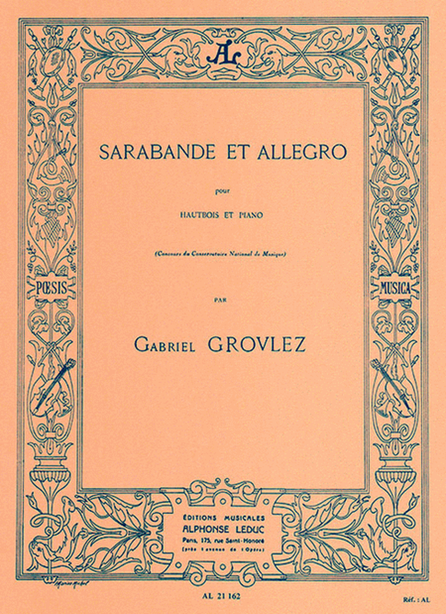Sarabande et Allegro - Hautbois et Piano