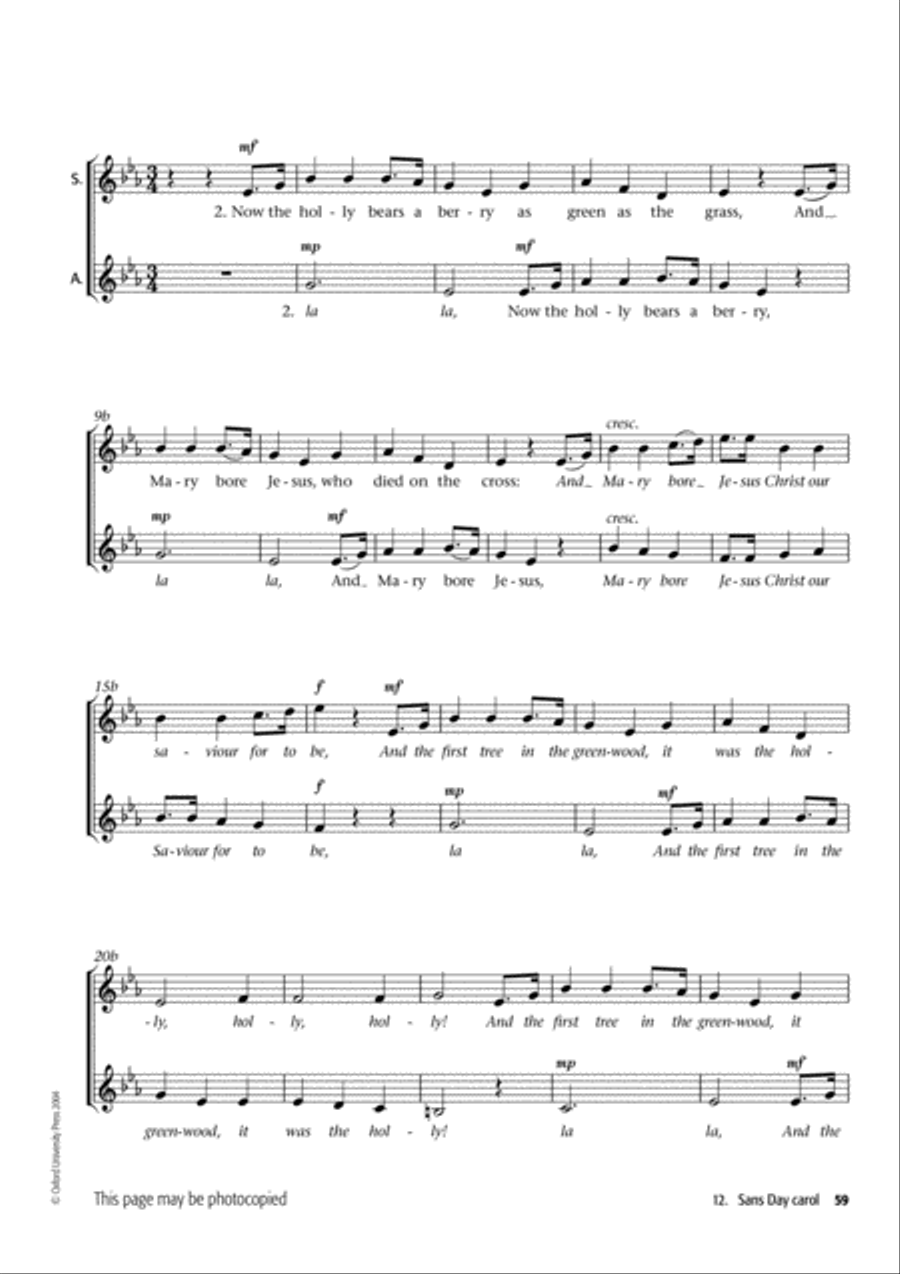 Voiceworks at Christmas Unison Choir scores gallery preview page 11