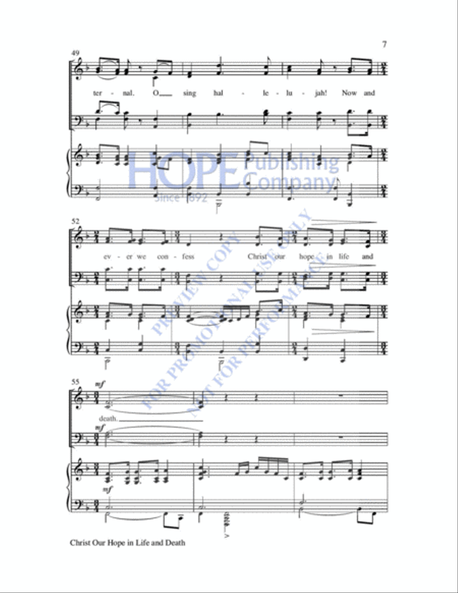Christ Our Hope in Life and Death 4-Part scores gallery preview page 8