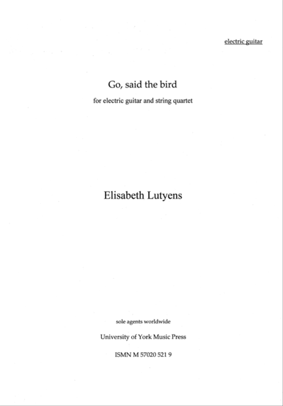 Go, Said The Bird Op.105 Cello scores gallery preview page 1