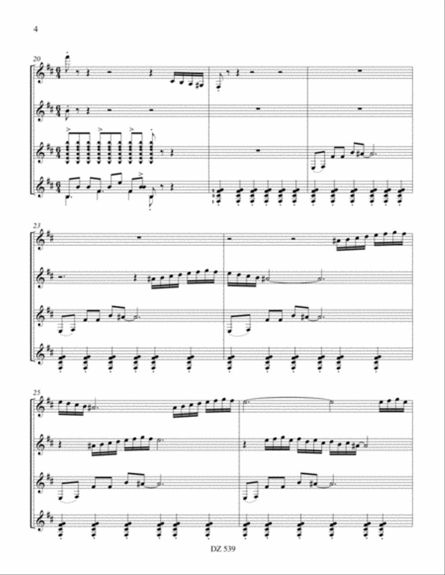 Let the Devil Swing Guitar Ensemble scores gallery preview page 4