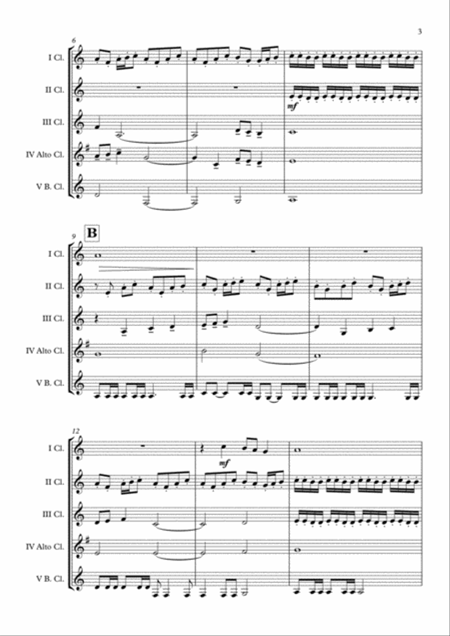 For The Cause For The Cause Clarinet Choir scores gallery preview page 4