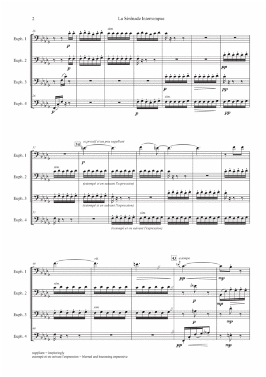 Three Debussy Preludes for Euphonium Quartet Euphonium Quartet scores gallery preview page 3