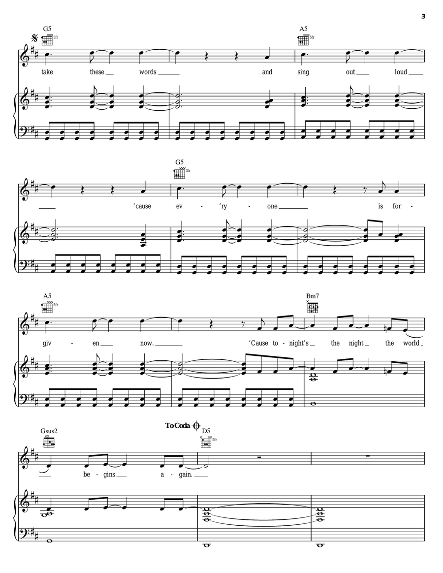Better Days Piano, Vocal, Guitar scores gallery preview page 3