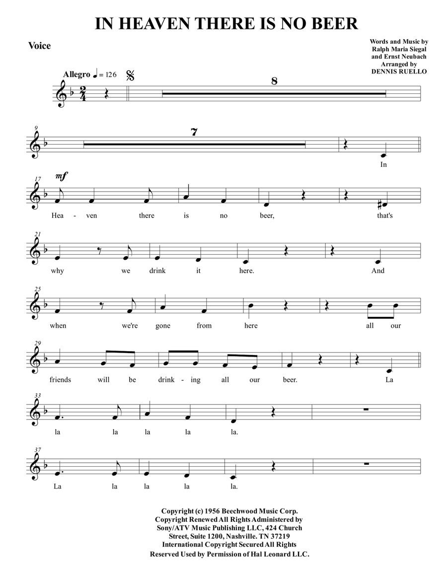 In Heaven There Is No Beer Large Ensemble scores gallery preview page 6