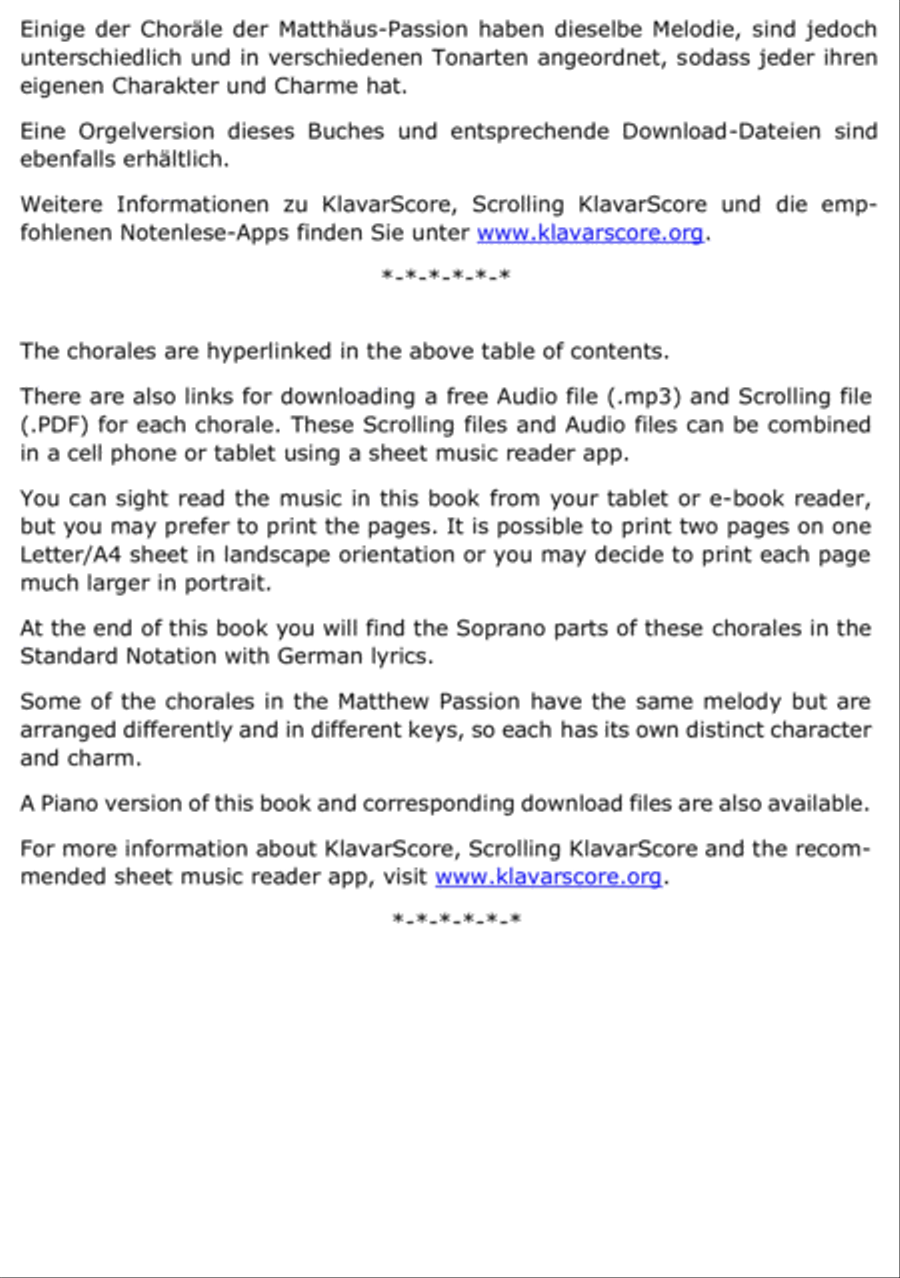 Chorales from the Matthew Passion for Organ (KlavarScore) Piano scores gallery preview page 3