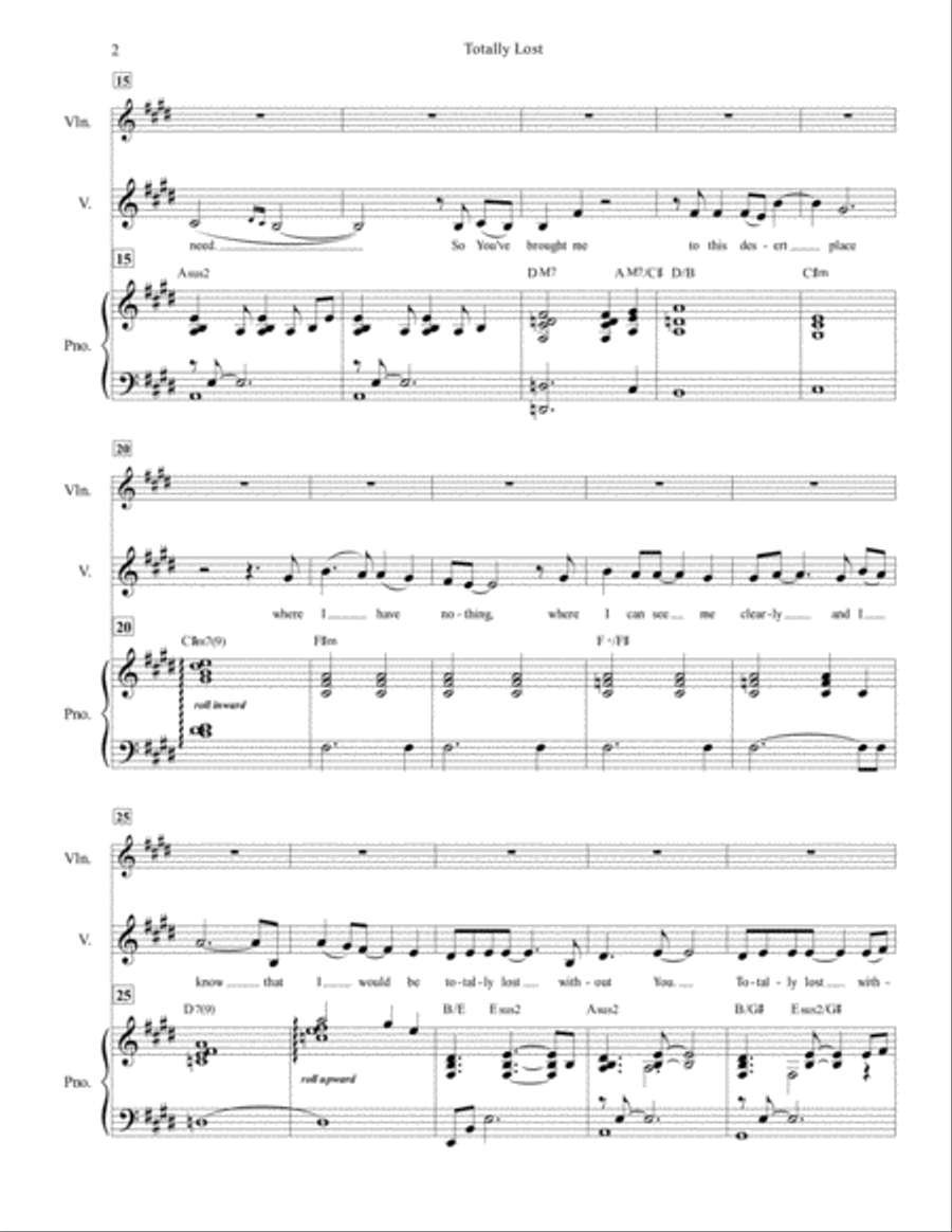 Totally Lost (as performed on Stephanie Immordino: Self-Titled Album) Piano, Vocal, Guitar scores gallery preview page 3