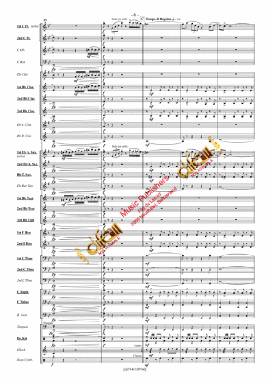 Harlem Nocturne Harlem Nocturne Concert Band scores gallery preview page 8