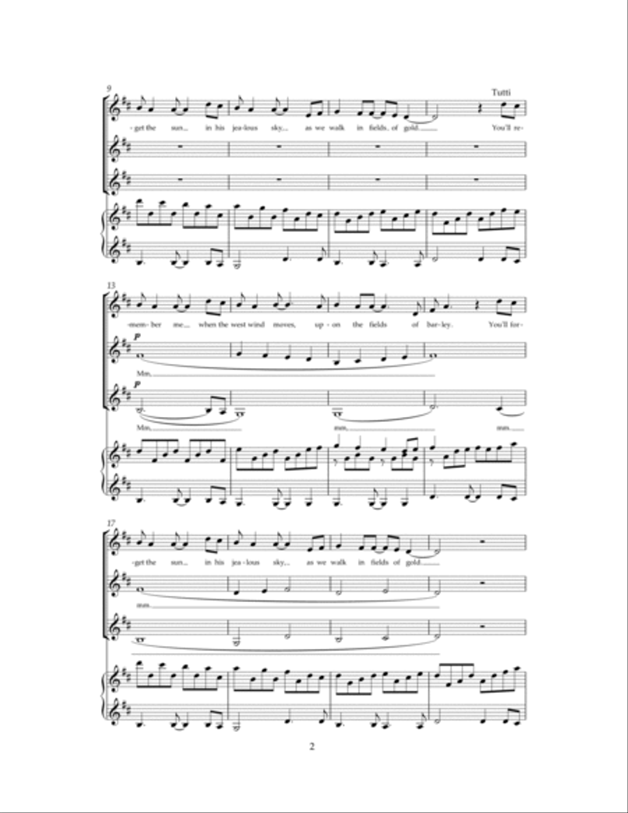 Fields Of Gold Fields Of Gold SSA scores gallery preview page 2