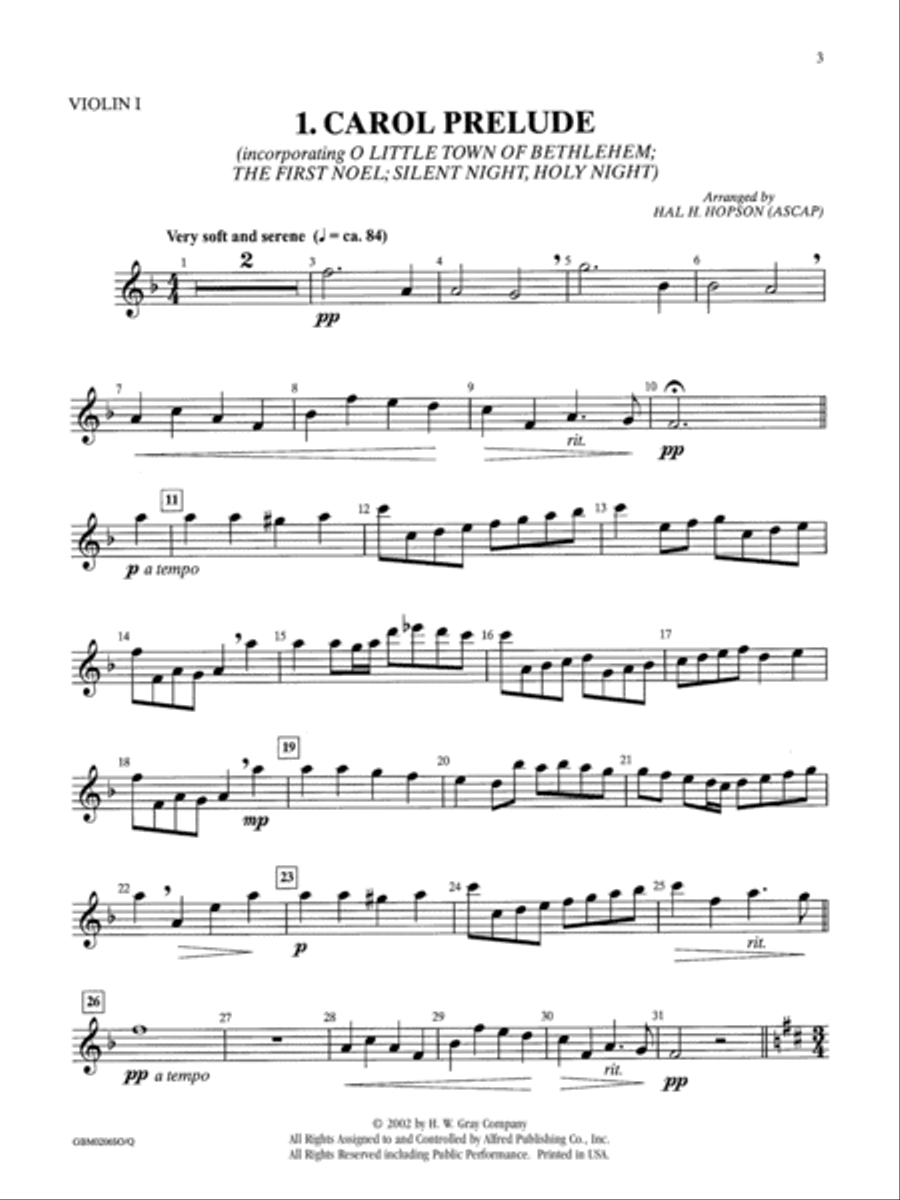 Sing Noel! (A Carol Service): 1st Violin String Quartet scores gallery preview page 3