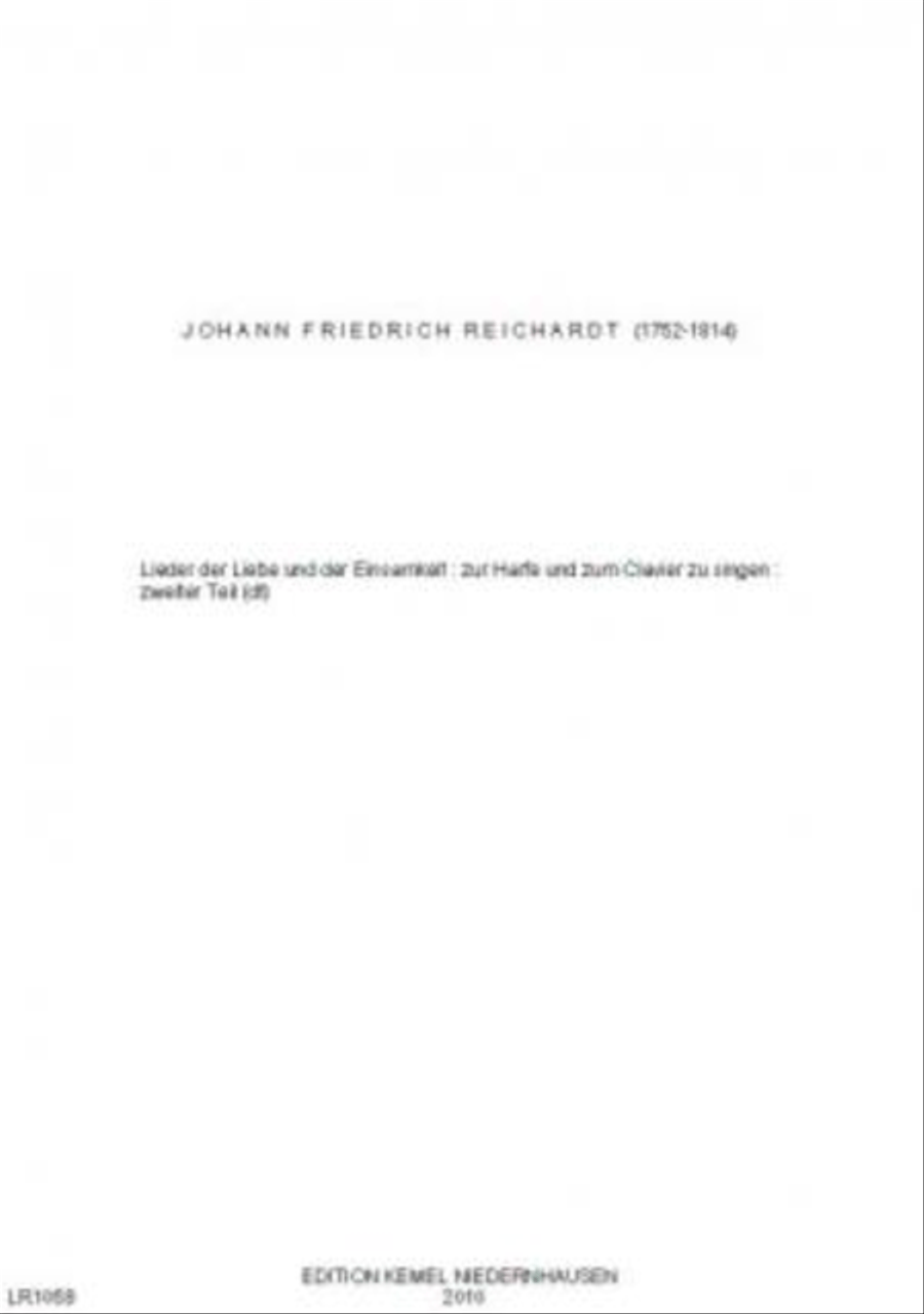 Lieder der Liebe und der Einsamkeit Harp scores gallery preview page 1