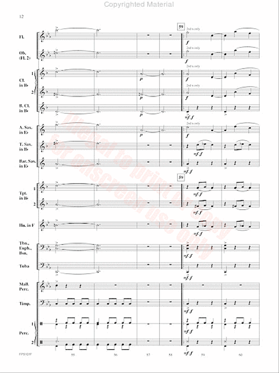Adversary Adversary Concert Band scores gallery preview page 13