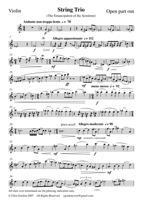 String Trio (for Violin, Viola and V'cello)
