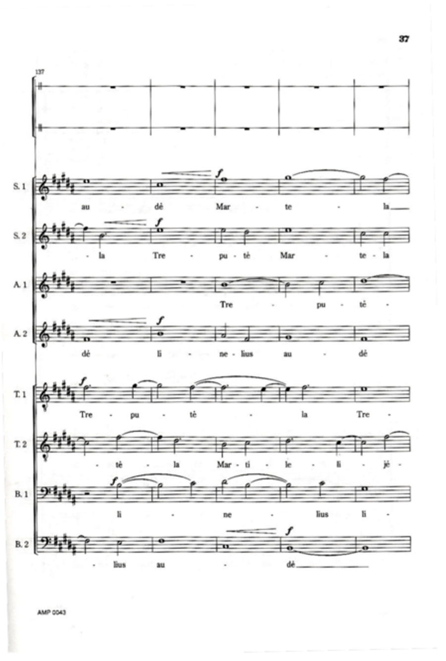 Trepute Martela Trepute Martela SSAATTBB scores gallery preview page 23