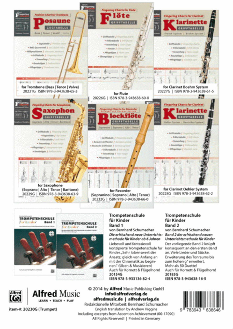 Grifftabelle für Trompete [Fingering Charts for Trumpet] Cornet scores gallery preview page 6
