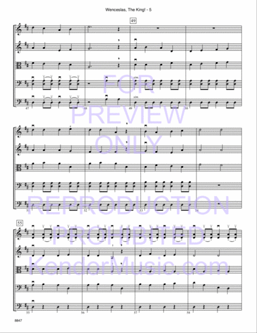 Wenceslas, The King! Wenceslas, The King! String Orchestra scores gallery preview page 7