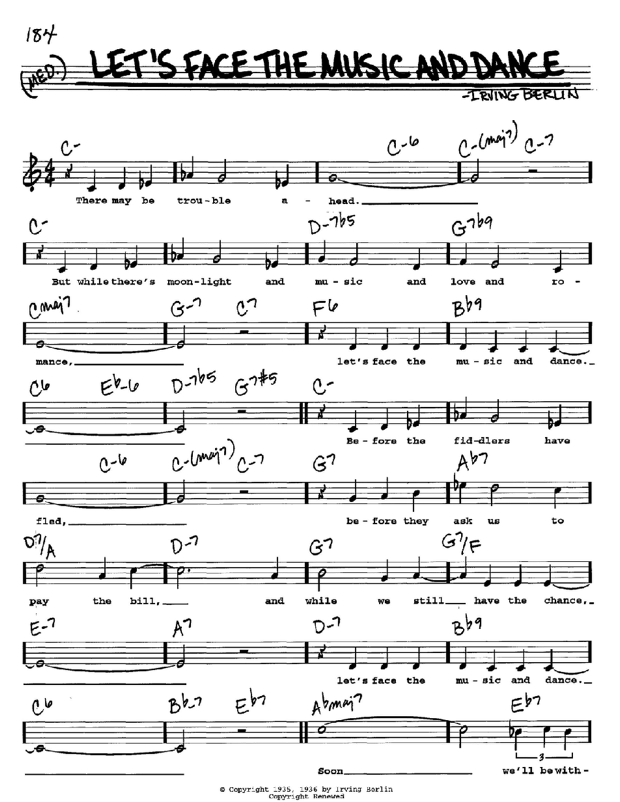 Let's Face The Music And Dance Voice scores gallery preview page 1