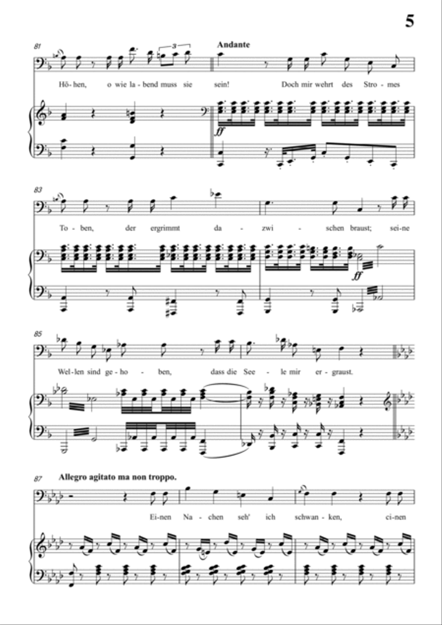 Schubert-Sehnsucht,D.52 in F for Vocal and Piano Voice scores gallery preview page 6