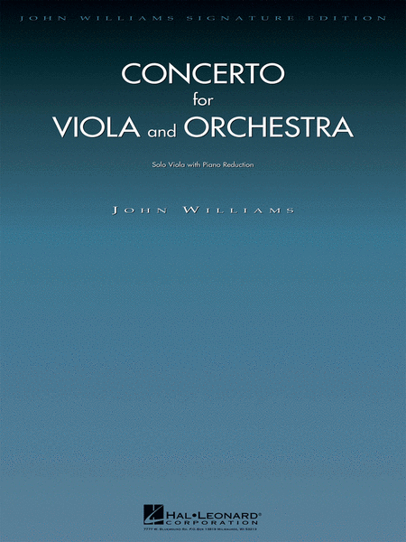 Concerto for Viola and Orchestra by John Williams Piano Accompaniment - Sheet Music