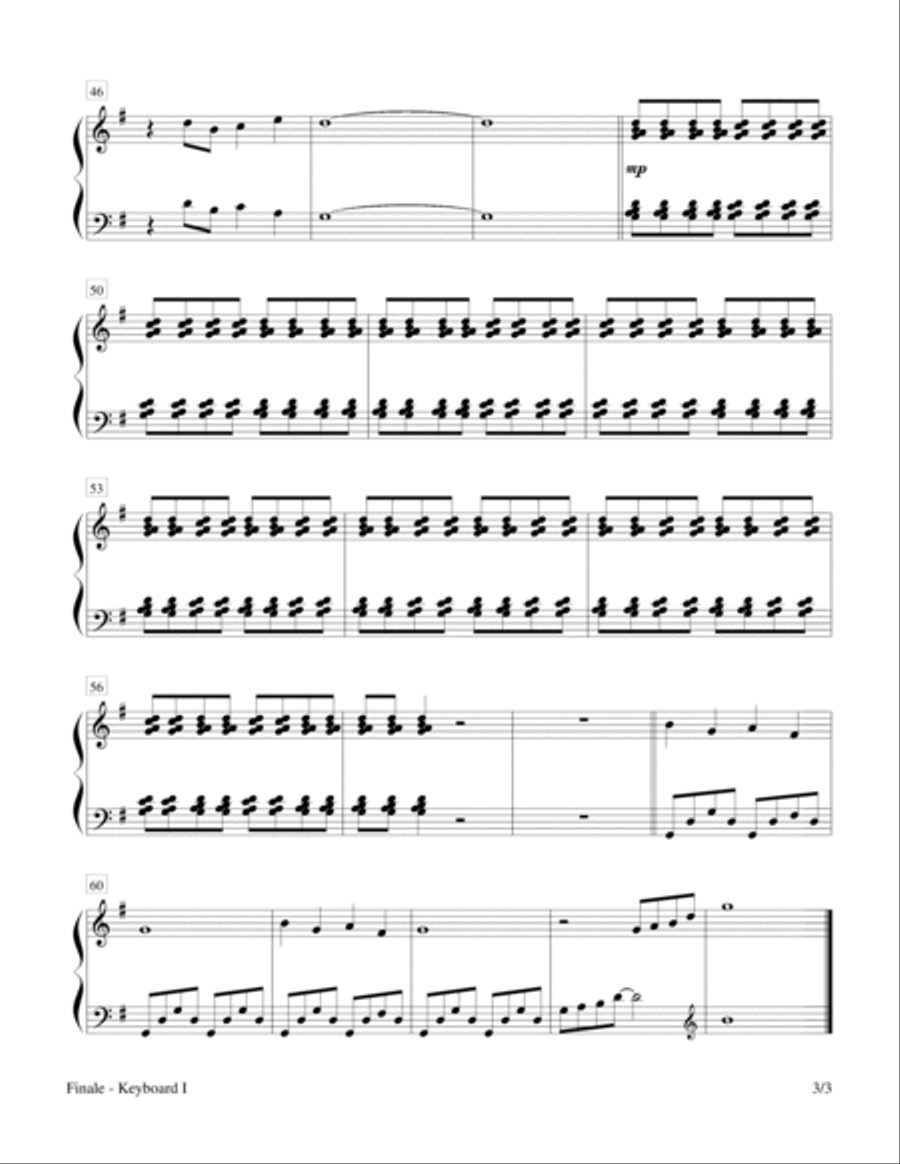 Sounds of Creation - Finale (Keyboard Duet; 2 Pianos, 4 Hands) 2 Pianos, 4-Hands scores gallery preview page 3