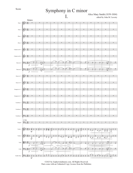 Symphony in C minor - Full Score - Score Only